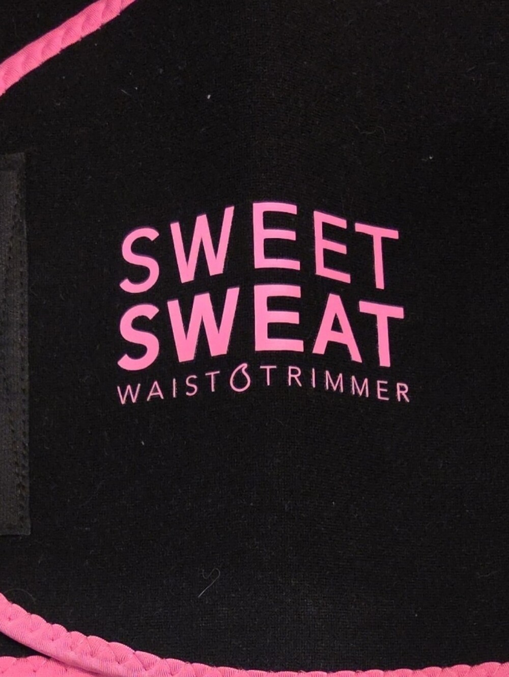 Sweet Sweat Waist Trimmer - Black with Pink Trim